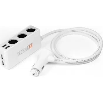 Auto-moto Technaxx nabíječka do auta, 4x USB port, 3x zásuvka (TE11)