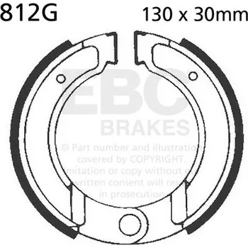 Brzdová čelist EBC Brzdové čelisti Grooved 812G