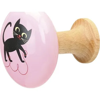 Věšák Vilac Dřevěný věšáček 2 ks kočička - poškozený obal