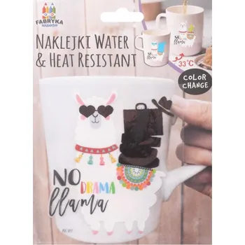 Nálepka na hrnek měnící barvu, Lama