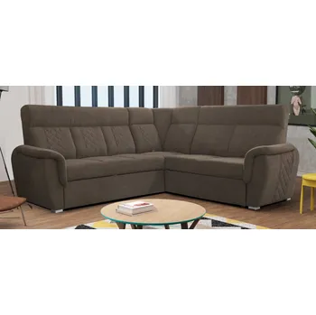 Sedací souprava ALFASHOP CALGARY II sedačka vysoká hnědá ROH: PRAVÝ