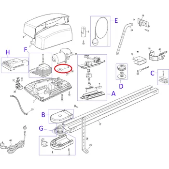 NICE PPD1221R01.45.40 podložka pod motorek pro SPIN11