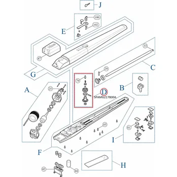 NICE SPAMG217B00A kit převodovky TO4005 / TO4006/ TO5015/ TO5016