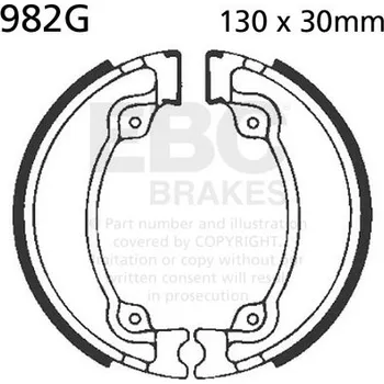 Brzdová čelist EBC Brzdové čelisti Grooved 982G