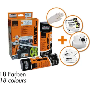 Autolak SADA FOLIATEC Guma ve spreji oranžová - ORANGE MATT