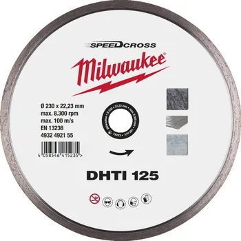 Řezný kotouč MILWAUKEE Diamantový kotouč celoobvodový DHTI, 125mm