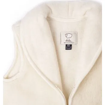 Dámská vesta Vlnka Vlněná vesta Merino s límcem přírodní velikost oblečení XXL