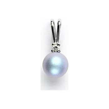 Přívěsek Stříbrný přívěsek perla Swarovski Iridescent light blue - P1207A (Stříbrný přívěsek se Swarovski perlou 8 mm)
