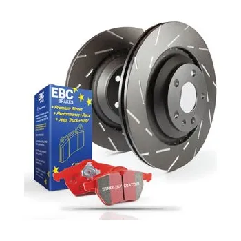 Brzdový komplet Zadní sada EBC PD07KR074 - Brzdové kotúče Ultimax Grooved + brzdové dosky Redstuff Ceramic