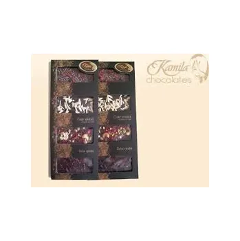 Čokoláda Tabulková hořká čokoláda s posypem 4x50g