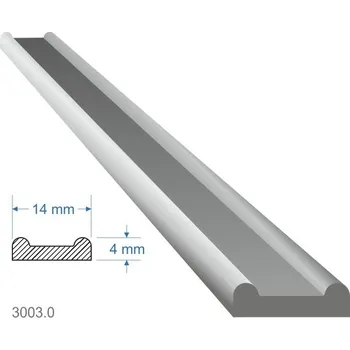 Zábradlí KOVIAN, s.r.o. Pásovina plochá B, 14 x 4 x 2000 mm, měkká, cena za KUS (2m)