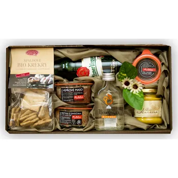 Dárkový potravinový koš Český koš Slaná luxusní krabička
