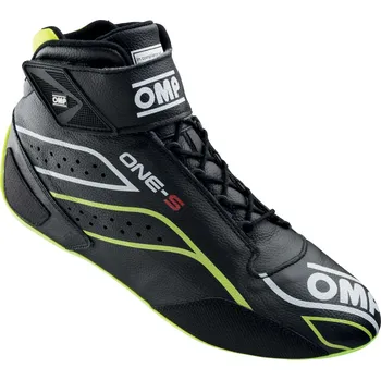 Moto obuv FIA boty OMP ONE-S černá/fluo žlutá