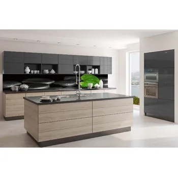 Fototapeta DIMEX | Fototapeta do kuchyně Zelený list KI-350-169 | 350 x 60 cm | zelená, černá, šedá + Samolepicí fototapeta za kuchyňskou linku DIMEX Zelený list v šíři 350 cm