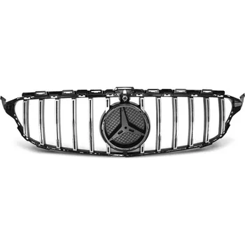 Tuning TUNING-TEC Přední maska Mercedes W205 14-18 chrom lesklá černá GT-R STYL