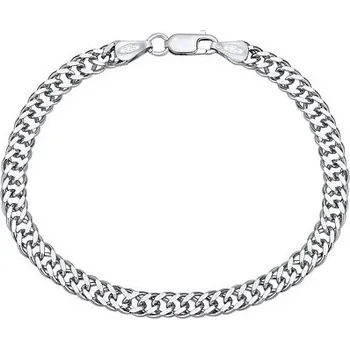 Náramek Stříbrný náramek Double Rombo 6mm - rhodiovaný varianta 22 cm TTT5RBMB6-22 cm