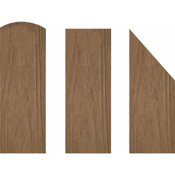 Plotovka Dřevoplus Profi 80 mm, barva Teak - hnědá Výška plotovky: 100 cm, Varianta plotovky: šikmá