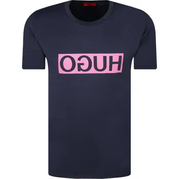 Pánské tričko HUGO Tričko Dicagolino202 | Barva:tmavě modrá | Velikost:L