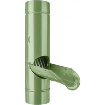 sběrač dešťové vody Zachytávač vody pozinkovaný trávově zelený 100 mm se sítkem