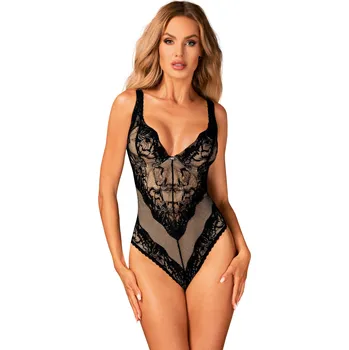 Dámské erotické prádlo Okouzlující body Olvidia teddy - Obsessive černá XS/S