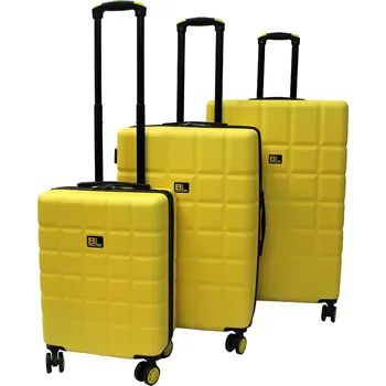 BORDERLINE Sada 3 skořepinových kufrů JB 2063 Barva: Žlutá