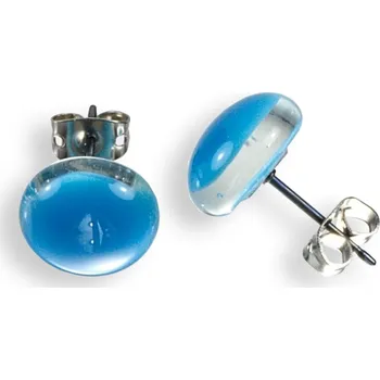 Náušnice Skleněné náušnice modré PUZETY N1808