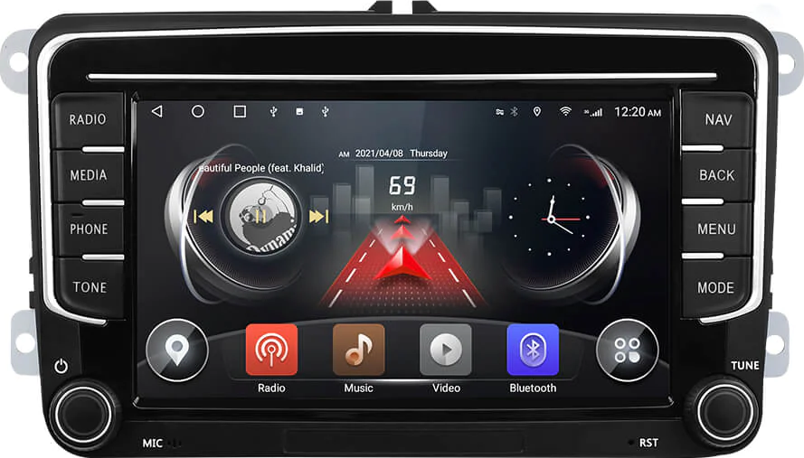 Isudar MNS572ADSP autorádio pro VW / Škoda / Seat Android 12