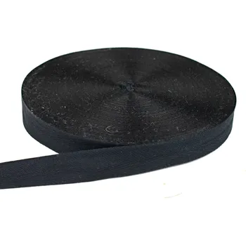 Šňůra na prádlo Snový svět Bavlněná keprovka - černá (7001) - 20 mm