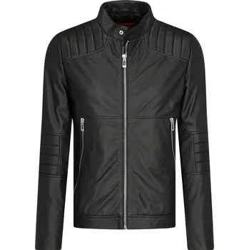 Pánská větrovka HUGO Kůžoná bunda Loscar | Barva:černý | Velikost:L