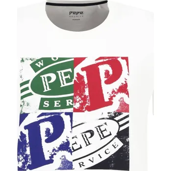 Pepe Jeans London Tričko JOSEPHS | Barva:bílý | Velikost:M