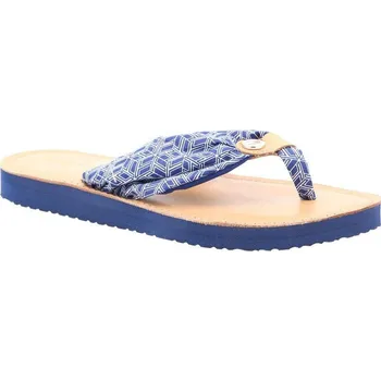 Dámské pantofle Tommy Hilfiger Žabky TH MONOGRAM s přídavkem kůže | Barva:tmavě modrá | Velikost:40