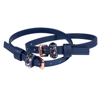 Jezdecké kalhoty Řemínky ke špornám -Rosegold Glamour- Style tmavě modré