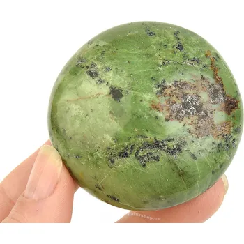Přírodní kámen Chryzopras oblý kámen Madagaskar 106g