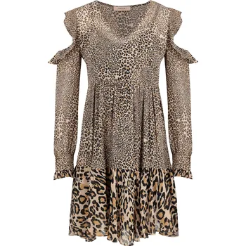 Dámské šaty Twin-Set Šaty + spodnička | Barva:béžový | Velikost:40