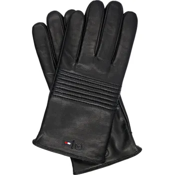 Rukavice Tommy Hilfiger Kůžoné rukavice pro smartphone Tommy Hilfiger x Mercedes-Benz | Barva:černý | Velikost:0S0M