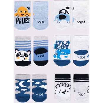 Pánské ponožky Chlapecké bavlněné ponožky 6-pack SKA-0123C-AA00 vícebarevné - Yoclub 6-9m