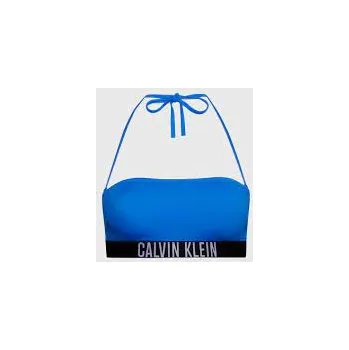 Dámské plavky Dámská plavková podprsenka Bandeau KW0KW01966 C4X modrá-černá - Calvin Klein M