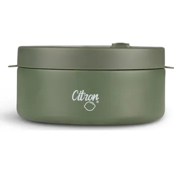 Svačinový box Citron Nerezová nádoba na jídlo 400 ml - Green