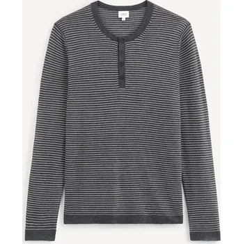 Pánské oblečení Celio Pruhovaný svetr Bestripe - Pánské Celio šedá 1858787