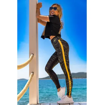 Dámské legíny Jadberg Women LEGÍNY S VYSOKÝM PASEM-ZLATÉ MÁMENÍ Velikost: S