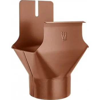 okap Kotlík hliníkový hranatý měděno hnědý 250/80 mm na kulatý svod