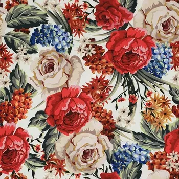 Kostýmovka N5921 BARBIE, barevné květy, š.150