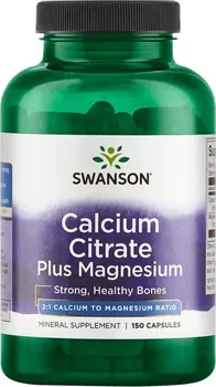Swanson Calcium Citrate Plus Magnesium 150 cps.
