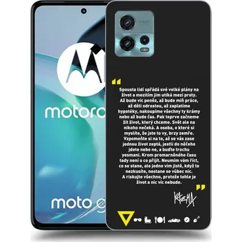 Pouzdro na mobilní telefon Picasee silikonový černý obal pro Motorola Moto G72 - Kazma - BUĎTE TROCHU YESMANI