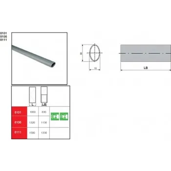 Příslušenství k oknu Spojovací tyč, délka 830 mm, protipožární
