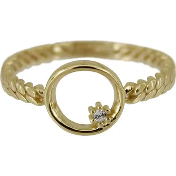 Prsten Zlatý prsten s detailem jemné kytičky, 1.69 g, 54