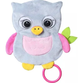 Šustící mazlíček BabyOno Flat Owl Celeste