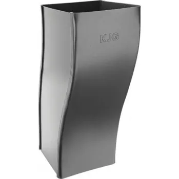 okap Koleno odskokové hliníkové hranaté antracit 100 mm