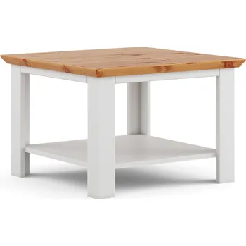 Konferenční stolek KATMANDU Malý konferenční stolek Marone Elite, bílá-borovice, rozměr 70x48x70cm