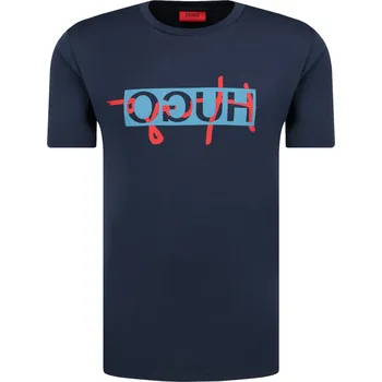 Pánské tričko HUGO Tričko Dicagolino201 | Barva:tmavě modrá | Velikost:L